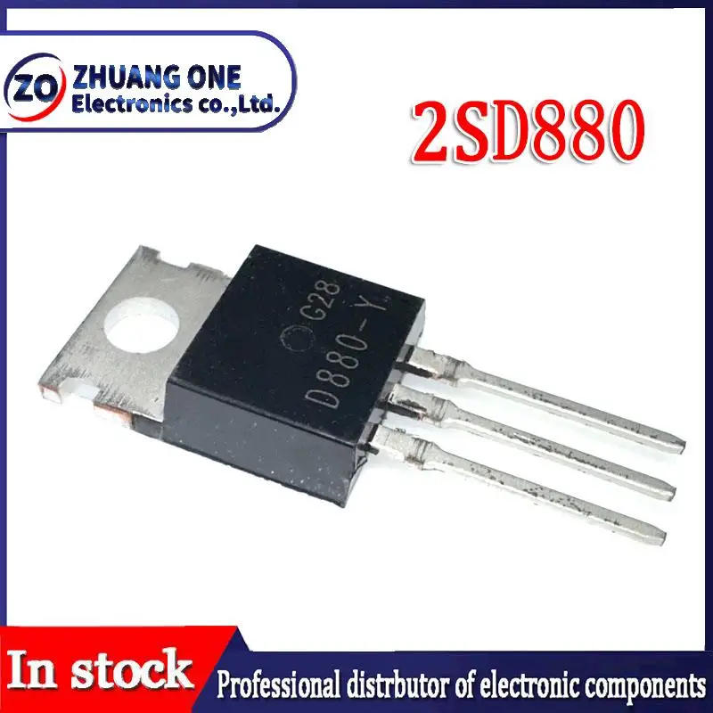 10PCS 2SD880 KSD880Y TO-220 D880 KSD880-Y KSD880Y NPN transistor 3A 60V Transistor new original