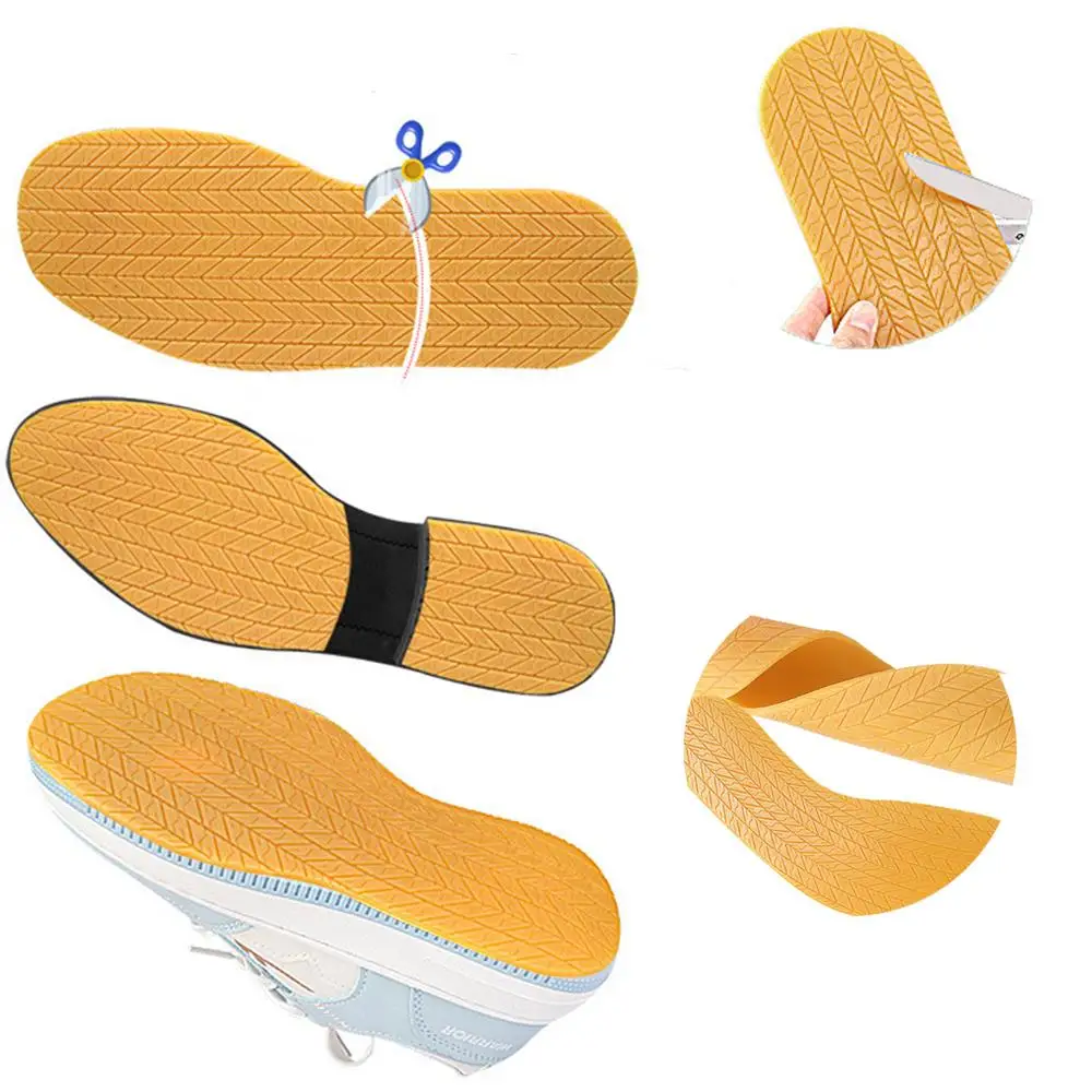 1 Pair Rubber Full Soles For Shoes Outsoles Insoles For Men Women Non-Slip Wear-resistant Mute Silent Tire Pattern Sole Pads