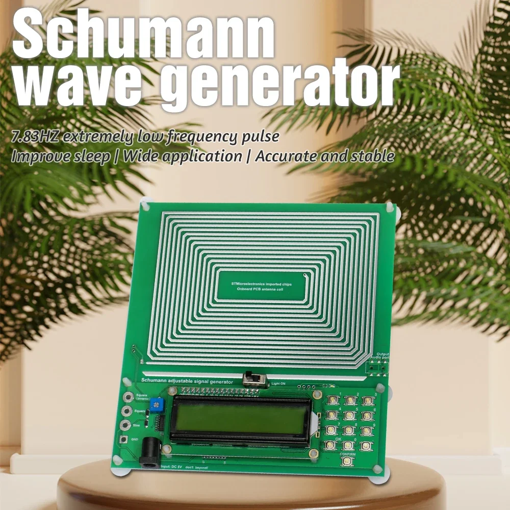 Schuman wave generator,0.1Hz~30kHz adjustable frequency,7.83HZ extremely low frequency pulse，Improve sleep,widely used stabilize