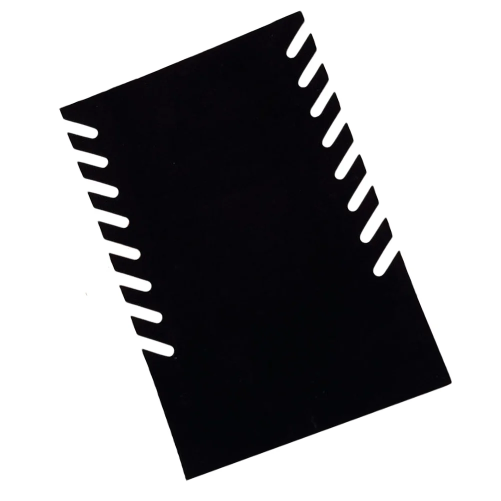 Organizador de joyas, soporte de collar flocado Rectangular negro para colgante, estante de almacenamiento, caja de regalo, decoración