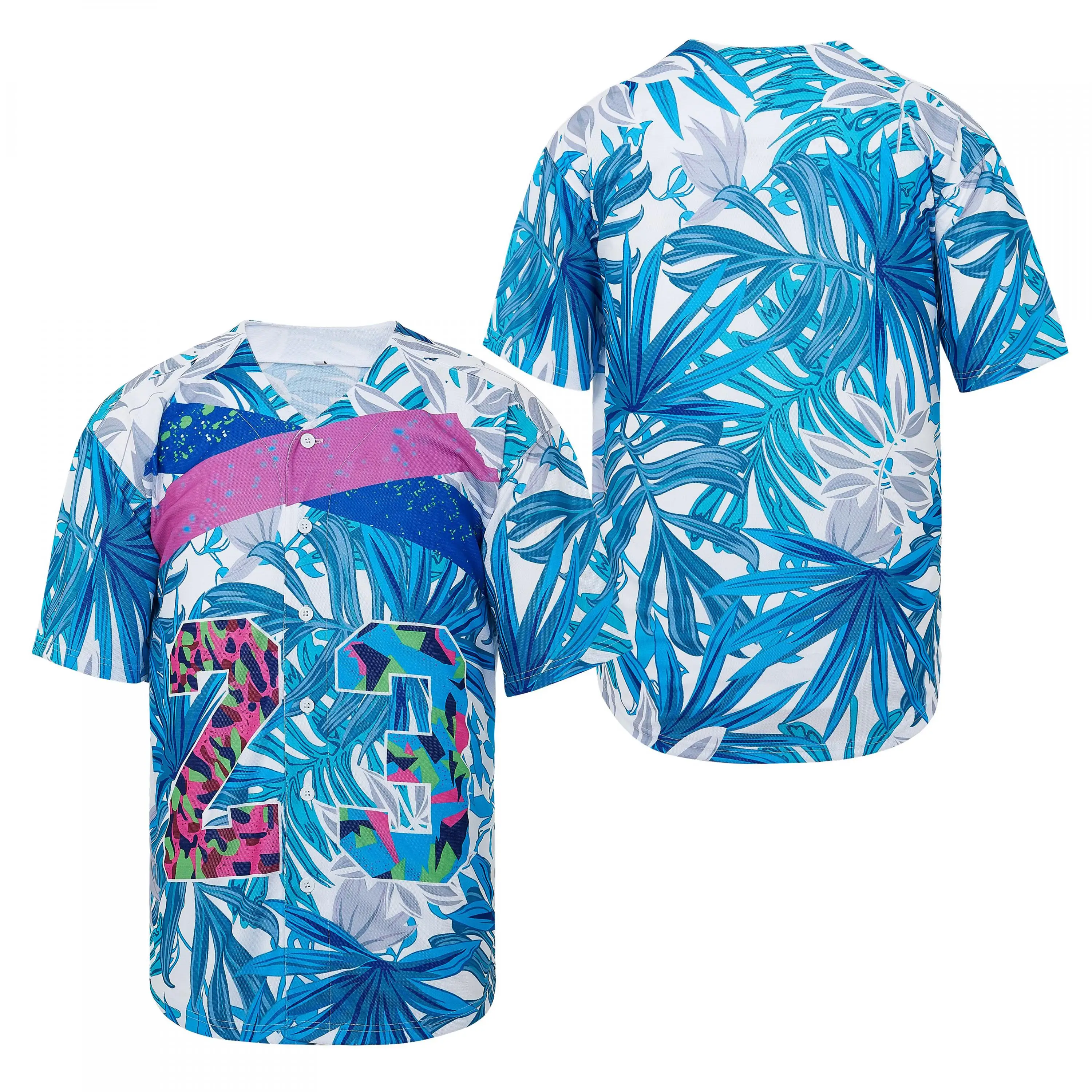 Baseball Jersey West Coast Style 23 3d Digital Printing Sports Outdoor Beach Wear Colorful High Quality Blue Trendy Hip-hop New