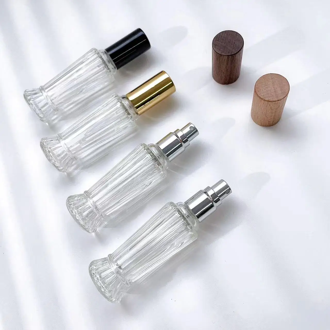 Portable Pressed Glass Spray Perfume Dispenser Mini Sample Bottle