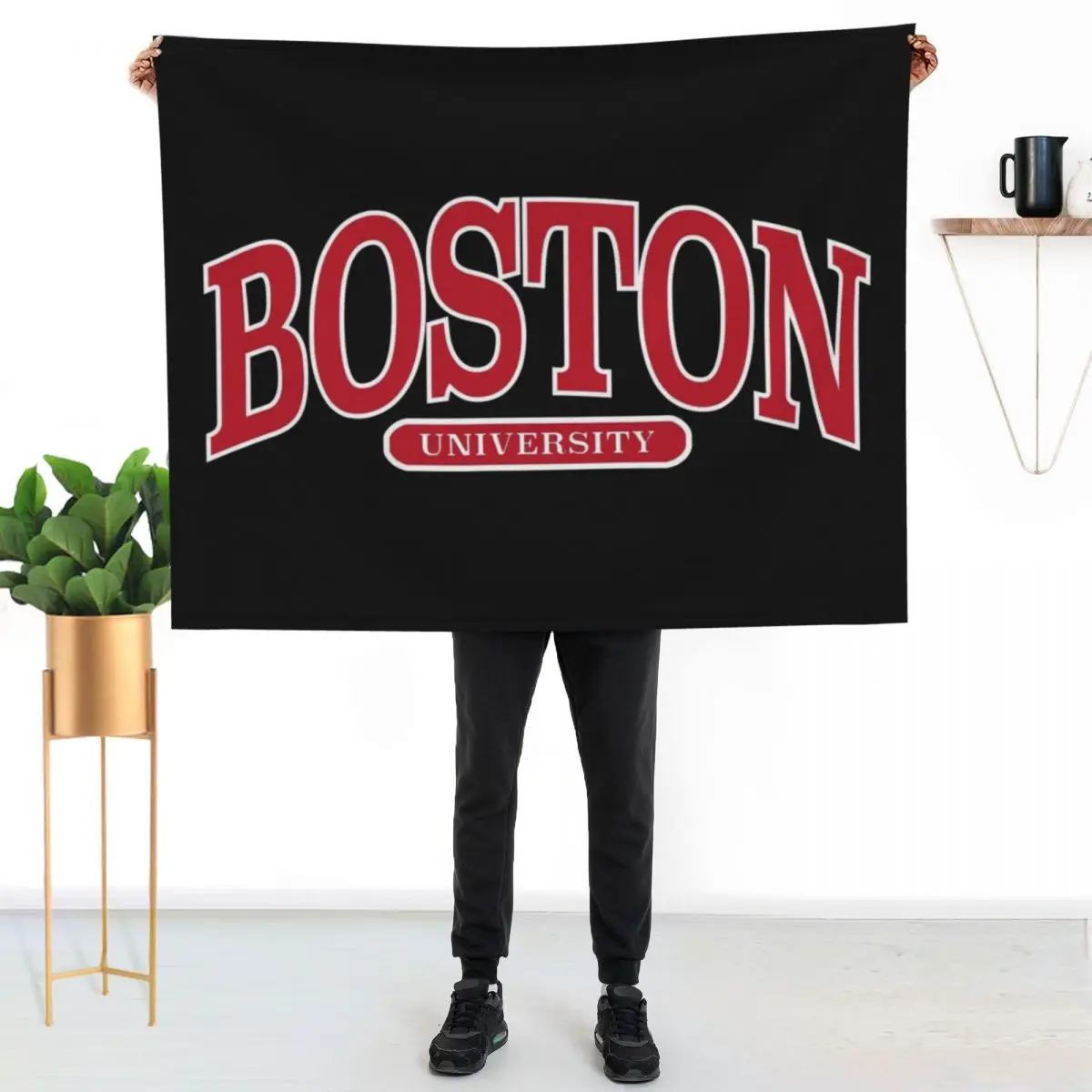 

bu - serif font curved Throw Blanket Wrinkle Resistant Lightweight Blanket