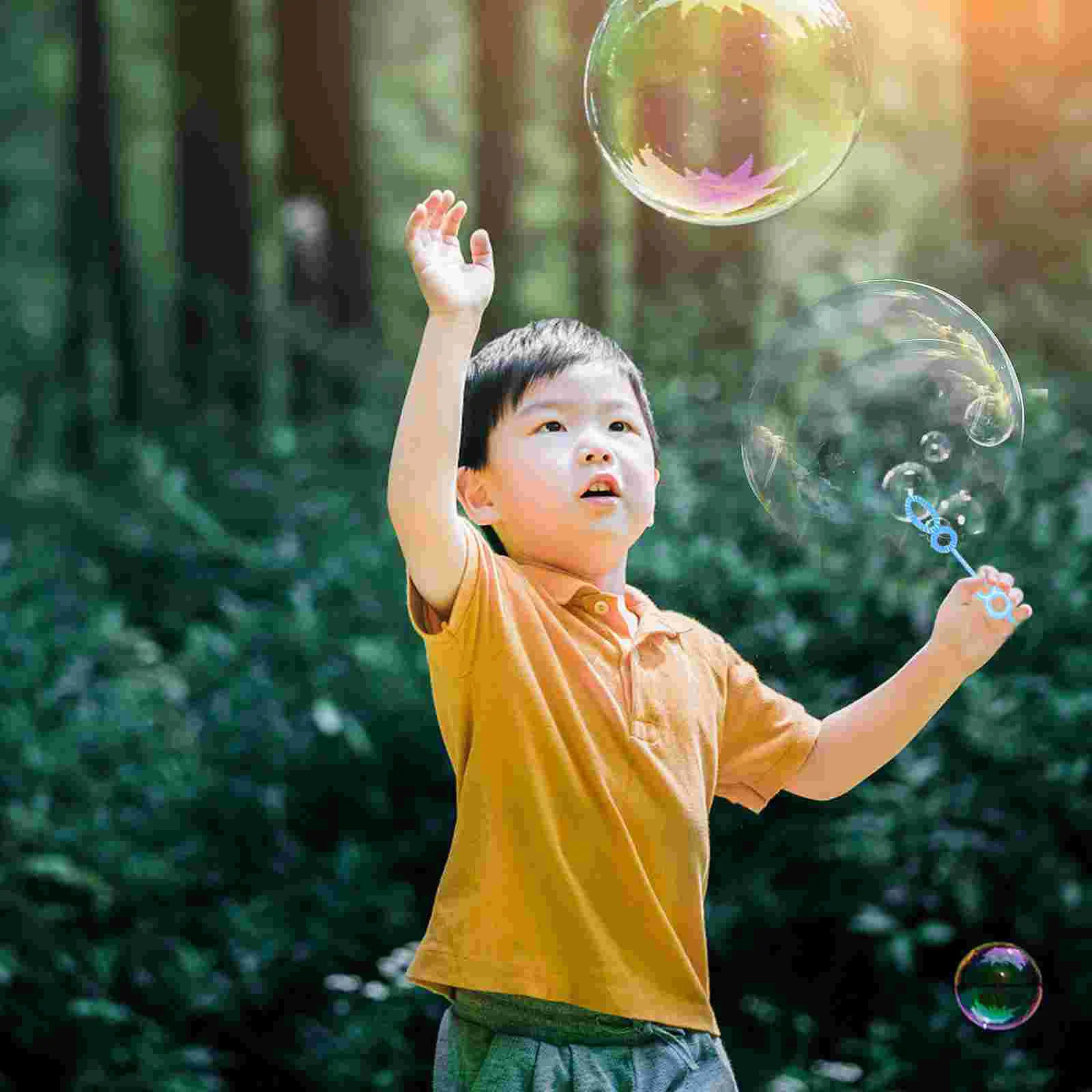 100 Pcs Children Outdoor Toys Interesting Bubble Maker Wand Tool Fun Blowing Bubbles for Kids