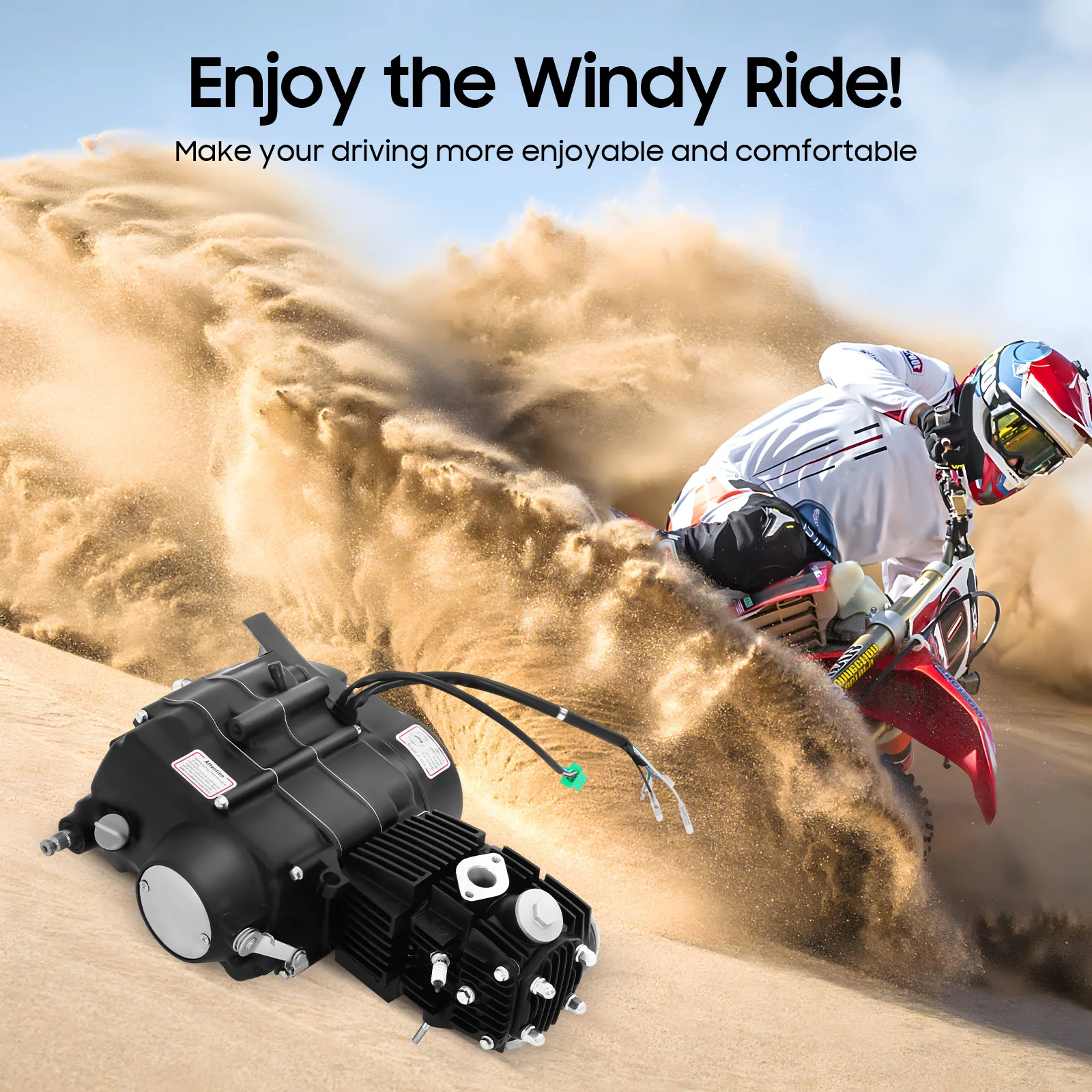 110CC محرك المحرك عدة المحرك مع ركلة البداية المكربن 4 سرعة محرك استبدال عدة لهوندا CRF50/CRF70/XR5