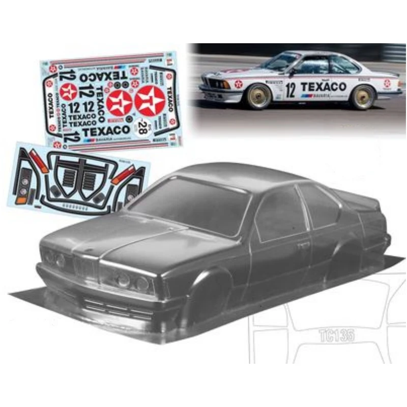 1/10 BMMW 635 CSI 1968 Rc Rally Car Shell/Clear Body for Rc Drift Toys Kyosho/Hsp/3R Racing/Tamiya Chassis 258mm