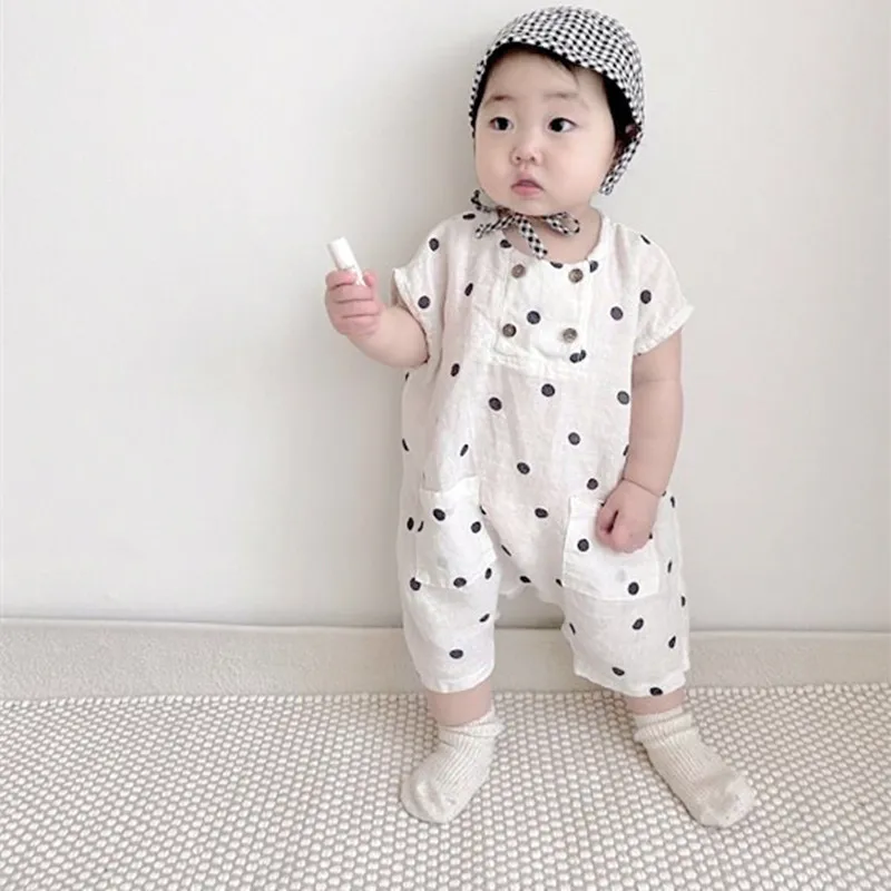 Korean children\'s clothing ins baby baby summer suit short crawler baby bag fart ha clothes baby onesuit toddler summer clothes