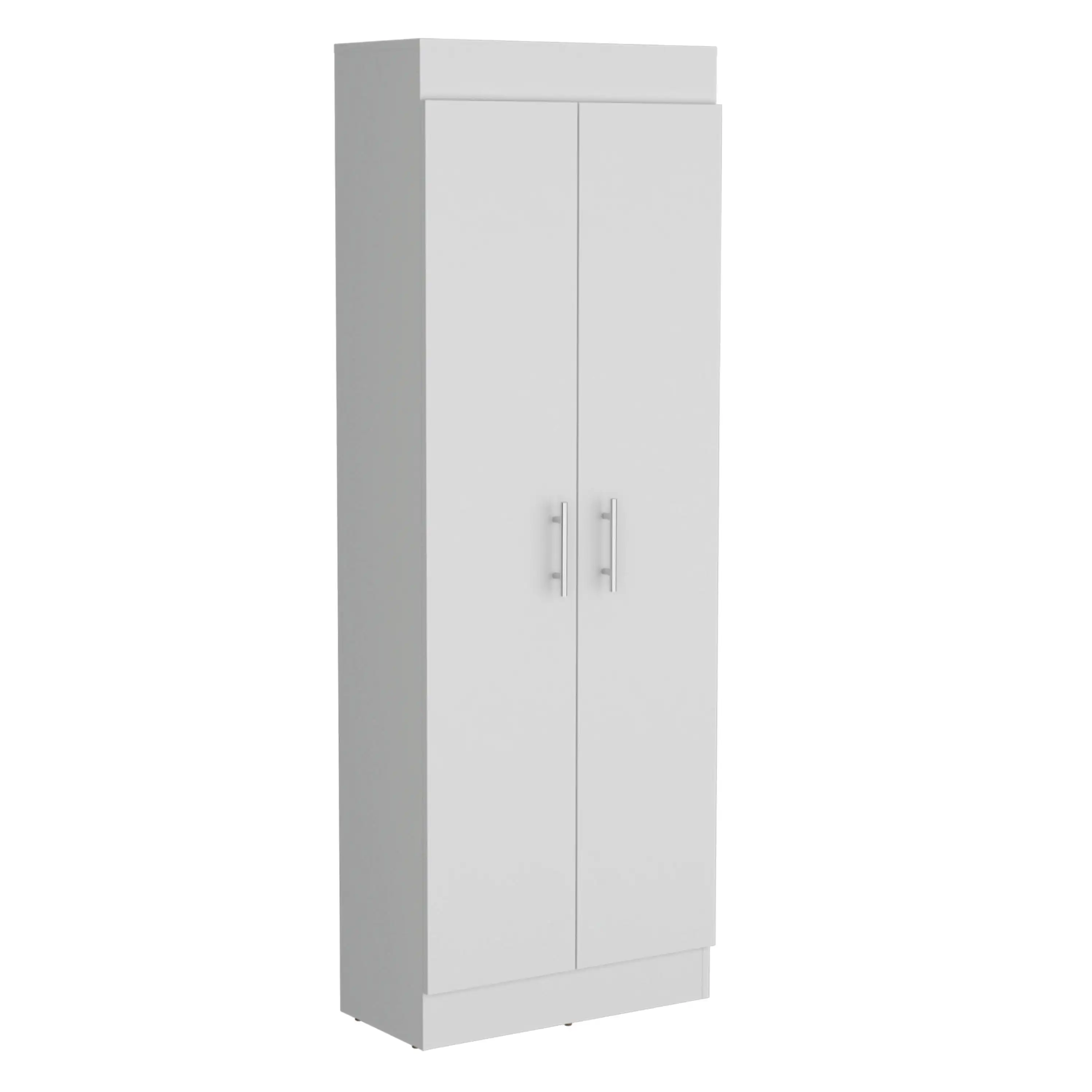 Nepal Pantry Cabinet, Space-Efficient 2-Door Design with Multiple Shelves White