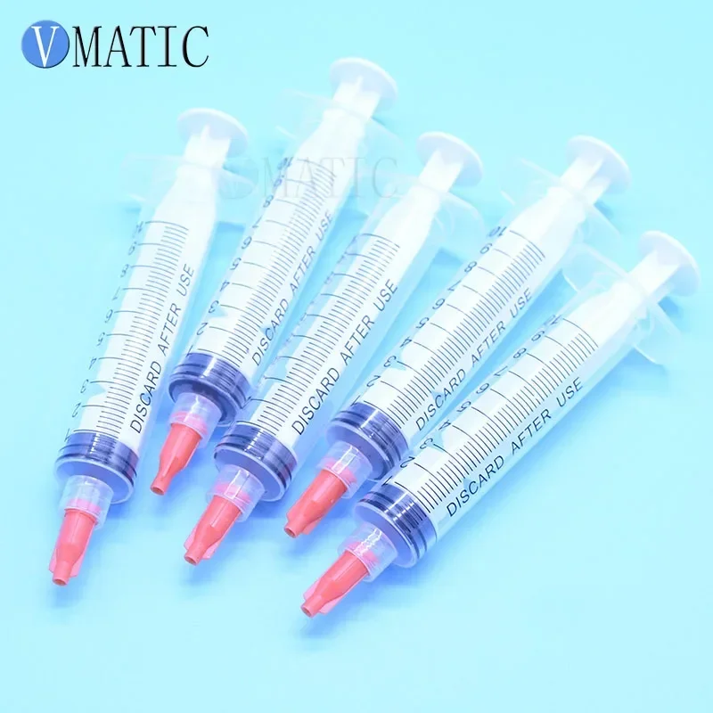 Free Shipping SGS Test Passed 1 Inch 23G Te Premier Dispensing Needles With 10cc/ml Plastic Syringe & Stopper 5 Pcs