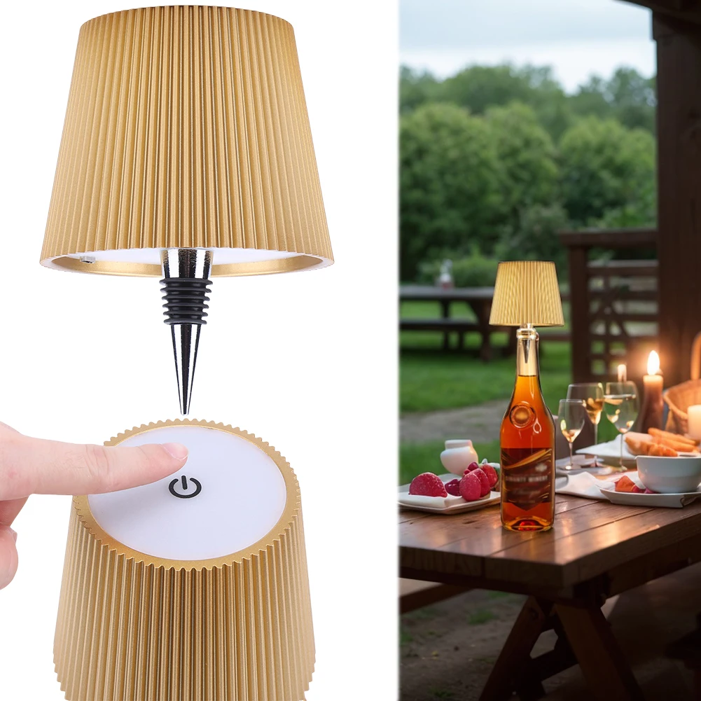 

Беспроводная лампа-бутылка, 3 цвета + RGB светодиодная настольная лампа, декоративный ночник с сенсорным управлением для украшения гостиных, вечеринок, баров