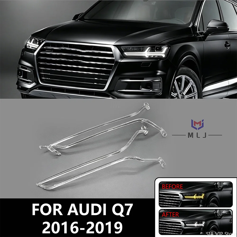 

Car headlight For Audi Q7 2016 2017 2018 2019 New Angel Eyes LED DRL Daytime Running Light Tube Light Guide Plate Light Strip