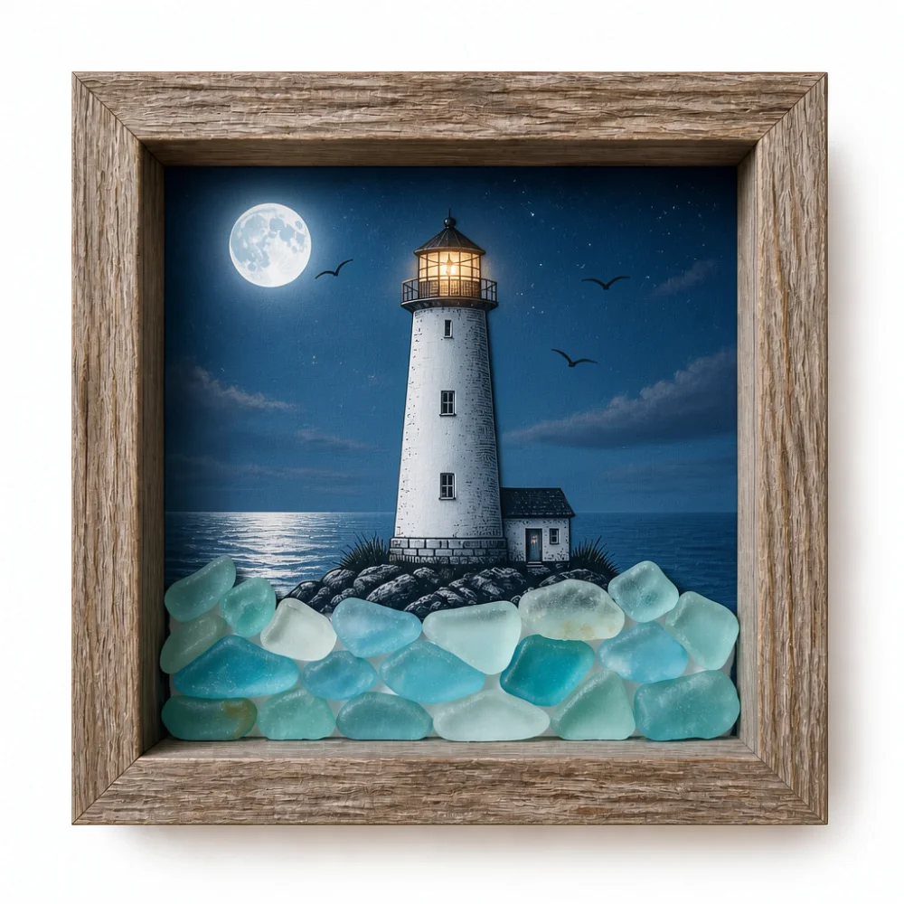 Modern Wooden Sea Glass Night - Lighting Home Decor Ideas ulasan dan harga