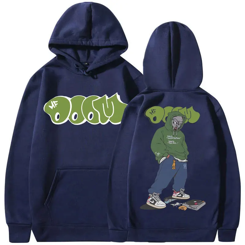 Rapper Mf Doom Graphic Print Hoodie Men Women Hip Hop Fleece Oversized Sweatshirt Male Fashion Trend Hoodies Men's Streetwea view 5