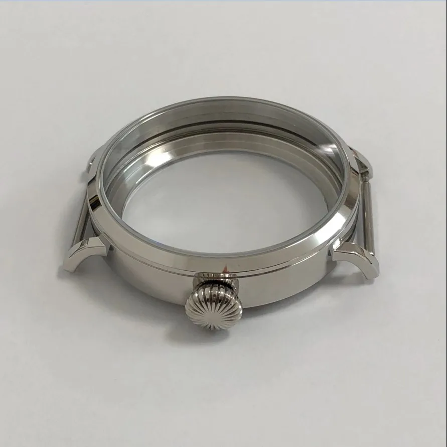 46mm 316L Stainless Steel Watch Cases Polishing Fit ETA6497/6498 ST3600/3621 Movement Assembly Parts BK87-25