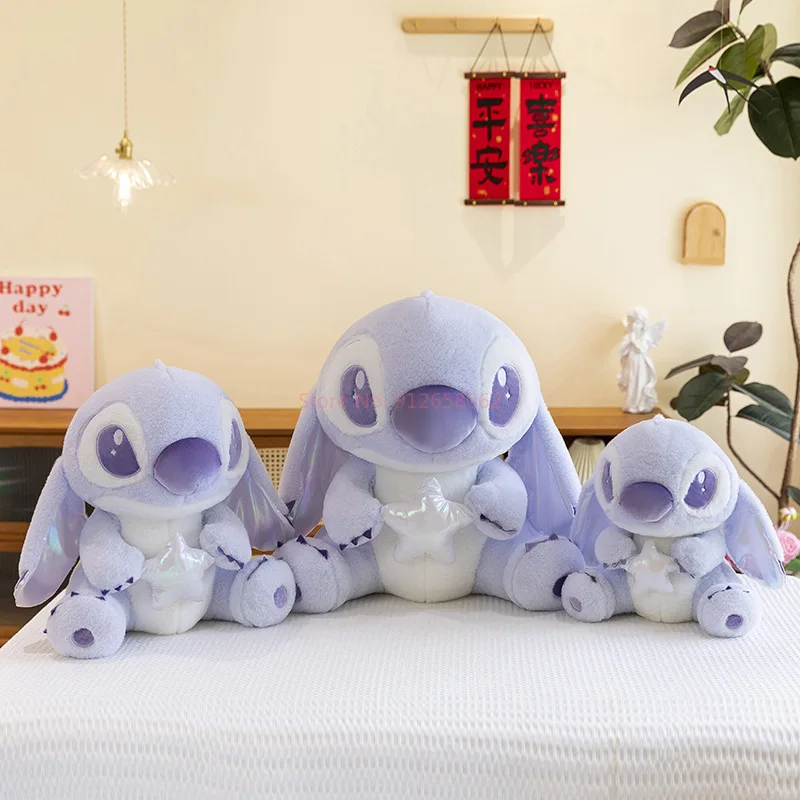 2025 Disney New Star Wish Stitch Interstellar Plush Toy Purple Stitch Doll Plush Room Decoration Pillow Girl Christmas Gift