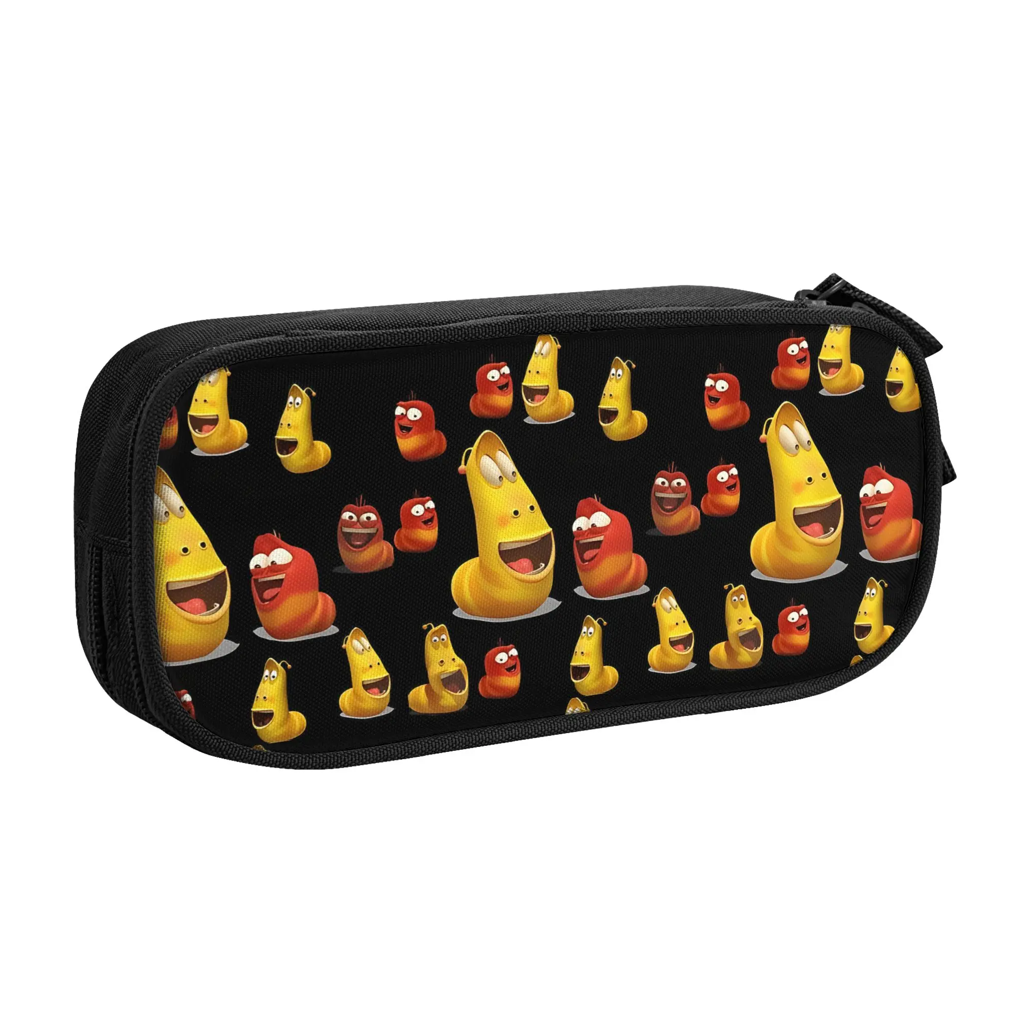 1 Piece Lightweight Eightpa New Red Yellow  Pencil Case Student Pen Bag Larva Office Pencil Pouch