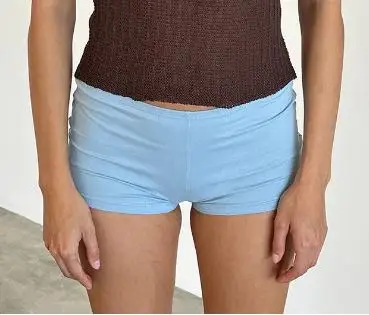 New Fashion Womens Solid Color Micro Shorts Casual Elastic Waist Slim Fit Skinny Shorts Lounge Shorts Hot Sale S-XL - Image 3
