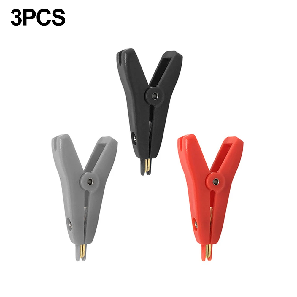 For Alligator Clip Kit 10A Copper For Crocodile LCR Kelvin Test Clip Gold Plated Cable Battery Metal Test Clips
