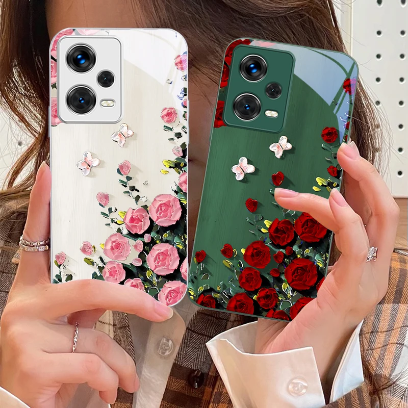 

Oil Painting Of Flowers For Xiaomi 14 Ultra 13 Lite Redmi Note 13 11 Pro 12 Plus Poco X6 3 Pro F4 6 GT Tempered Glass Phone Case