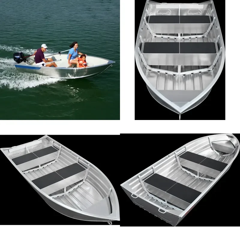 16ft Aluminum Waterplay Craft with Wakeboard Rack & Tow Bar Multi-Purpose Rowing Boat