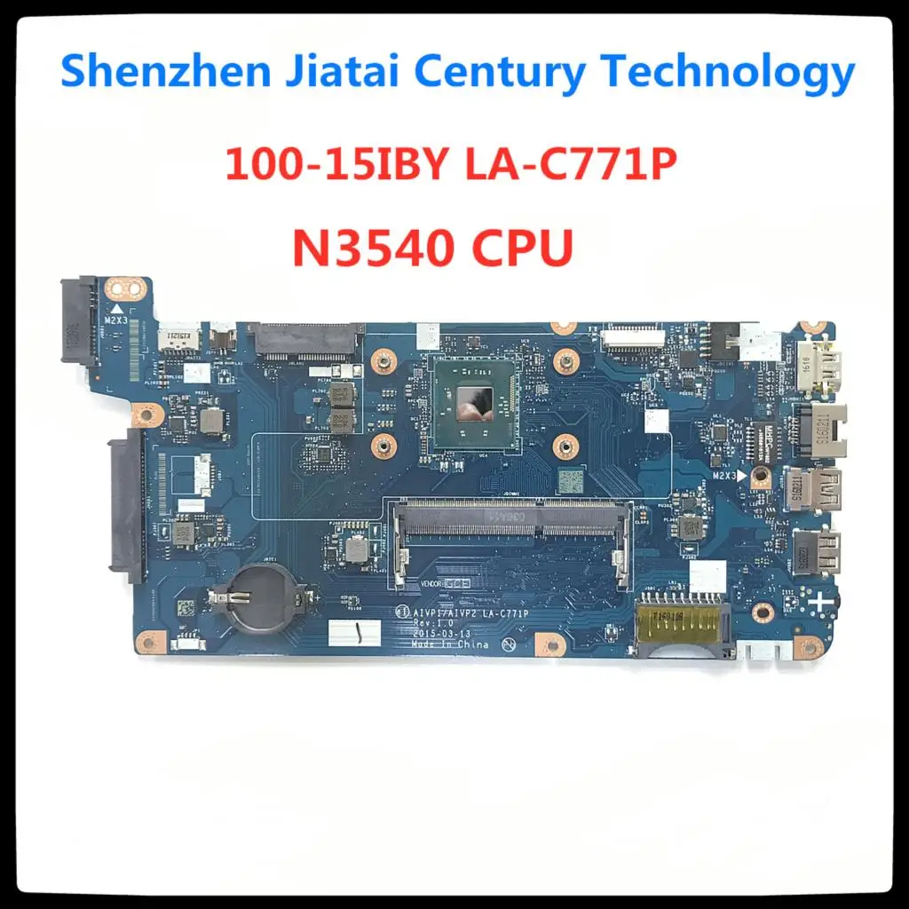 AIVP/1AIVP2 LA-C771P Mainboard For Lenovo 100-15IBY b50-10 Laptop Motherboard with intel N3540 N3530 cpu 100% full tested work