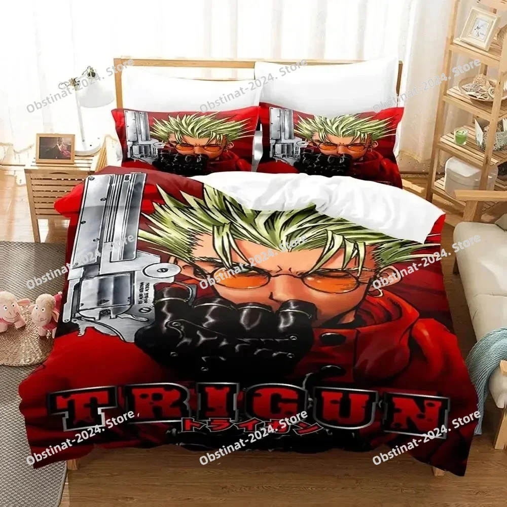 

Anime TRIGUN STAMPEDE Bedding Set Duvet Cover Bed Set Quilt Cover Pillowcase Comforter king Queen Size Boys Adult Bedding