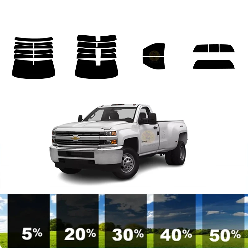 

precut Removable Window Tint Film Car 100%UVR 5%-70%VLT Heat Insulation Carbon ﻿For CHEVROLET SILVERADO 3500 2DR PICKUP2015-2019