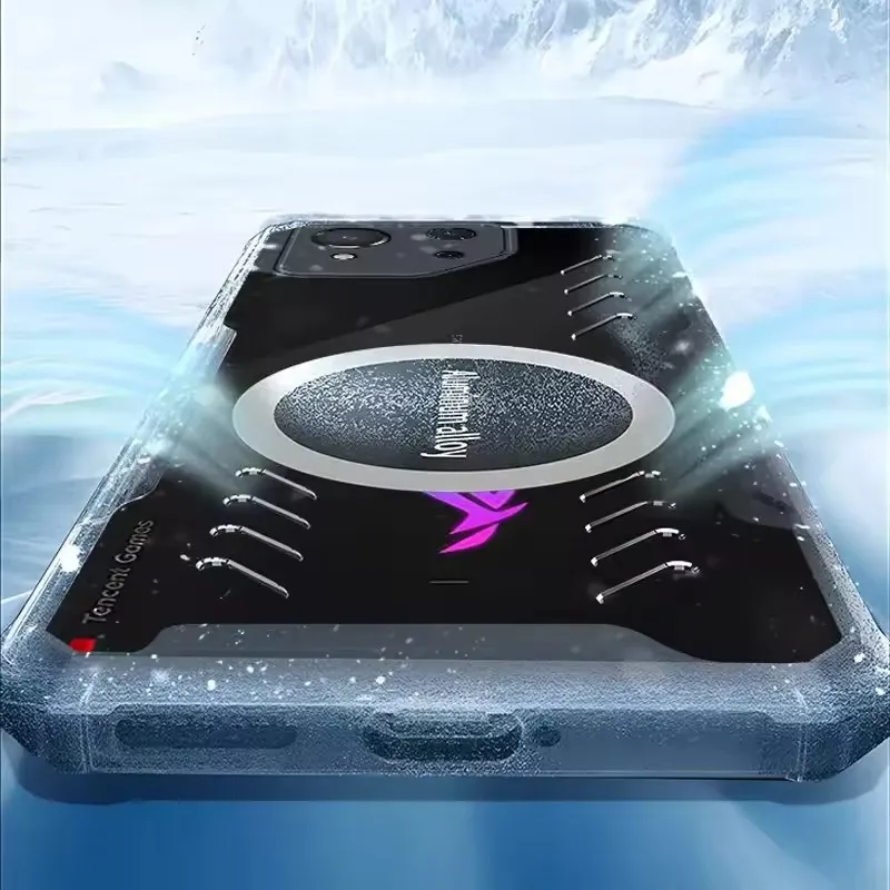 for ASUS Rog Phone 9 8 7 6 6D Pro Case Graphene Heat Dissipation Shockproof Air-bag Magnet Holder Thermal Game TPU Cover Fundas - view 3