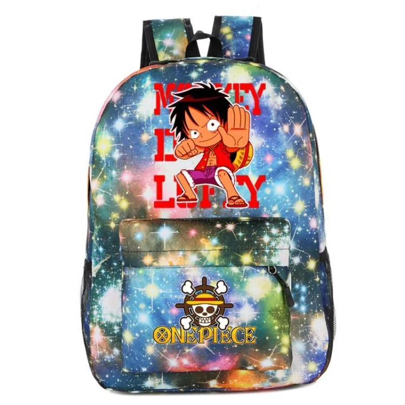 One Piece Straw Hat Pirates Monkey D Lufei Schoolbag Anime Surrounding Male and Female Primary School Students Printed Backpack