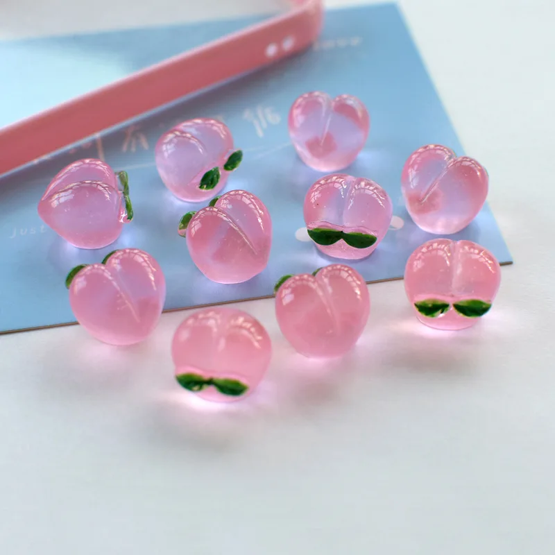 Kawaii Peach Slime Charms Kit Cute DIY Filler Resin Decor Add Ins For Clear Fluffy Cloud Slime Hair Accessories 1/5/10pcs