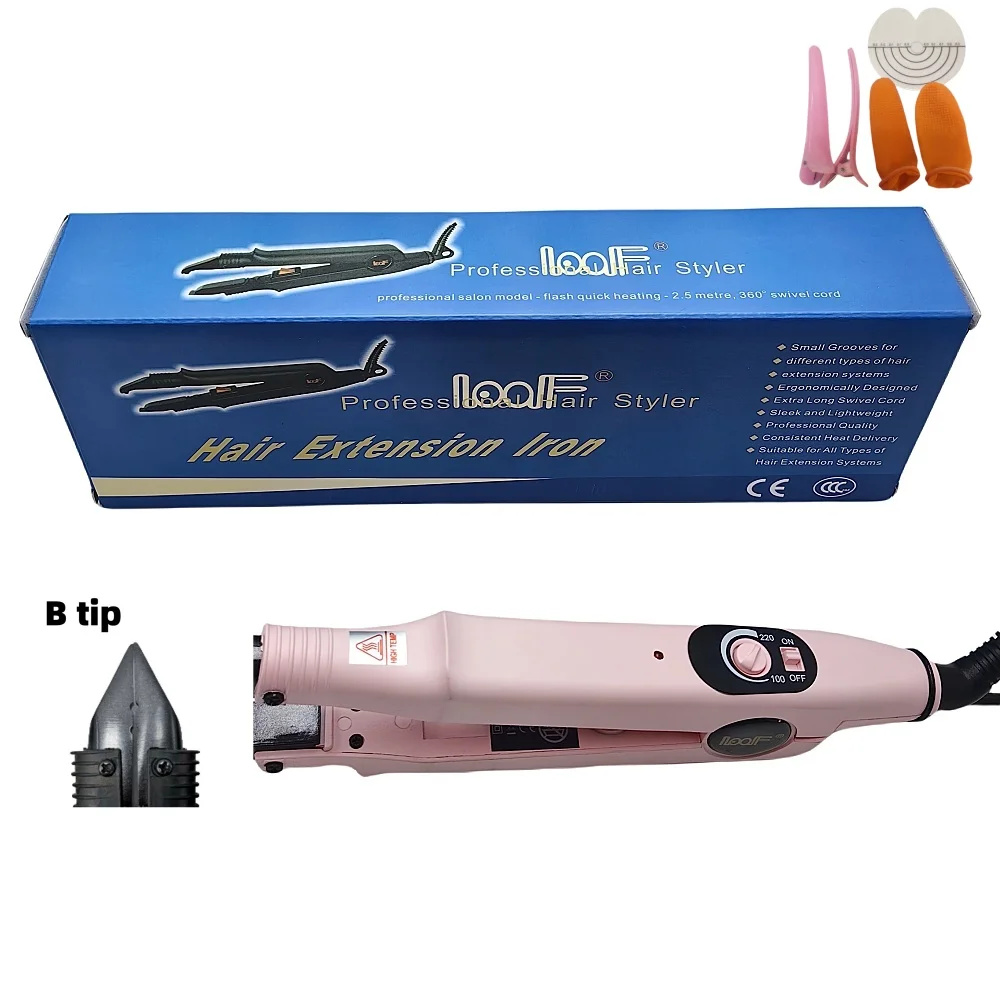 611B,2025 Nuovi strumenti per incollare la cheratina del ferro per l'estensione dei capelli Fusion, temperatura regolabile Il miglior ferro per l'estensione dei capelli con punta 611B