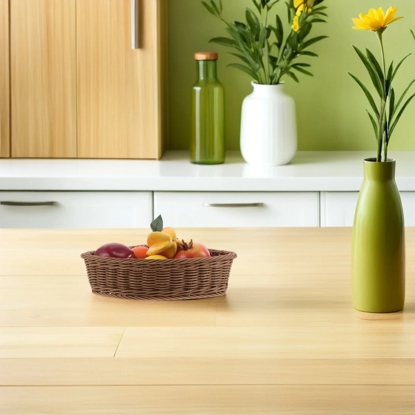 Corner Triangle Storage Basket Woven Organizer Bin For Snack Clothing Cosmetics Sundries Bathroom Wardrobe Kitchen Shelf