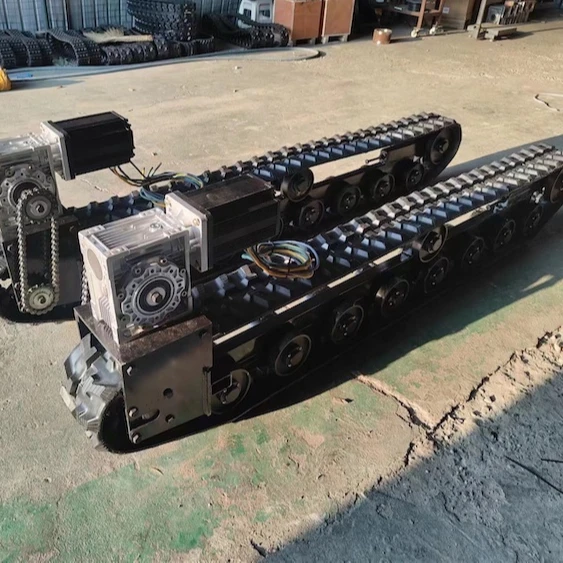 rubber tracked chassis robot chassis development items robot track chassis tank rubber undercarriage