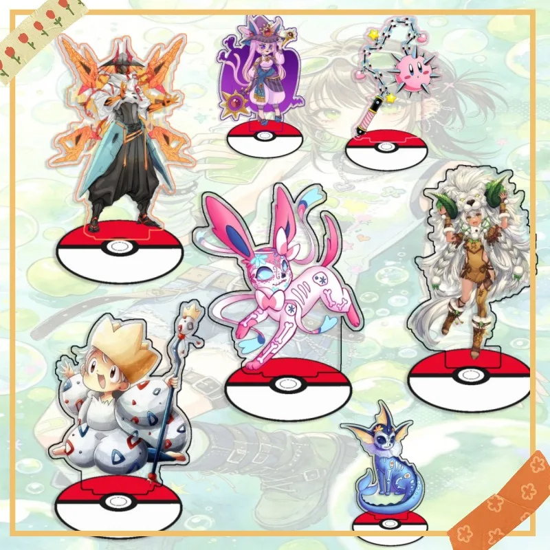 Figuras Decorativas de Acrílico Reciclado de Pokemon Rayquaza, Tokoyami, Towa y Togedemaru, Decoración de Escritorio, Creatividad Decorativa, Regalo Bonito de 15 cm