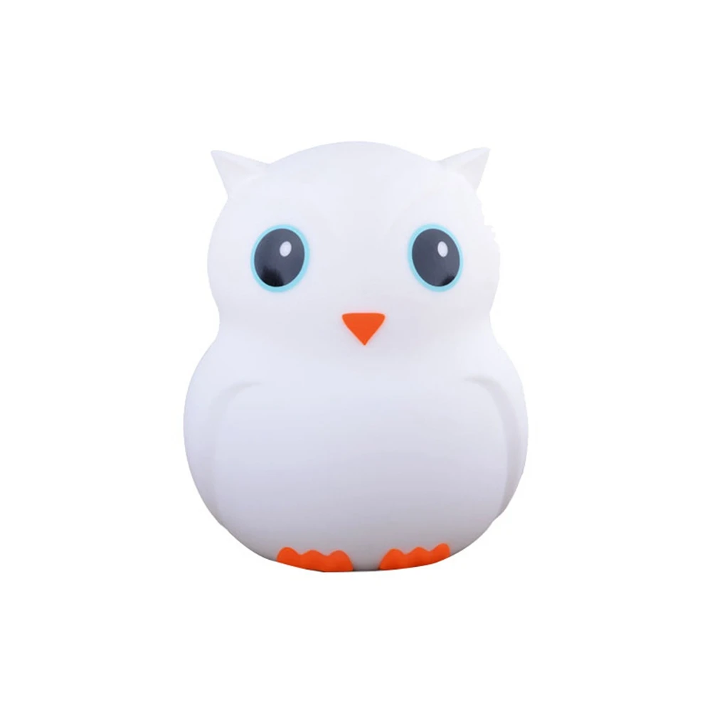 

Kids Night Light Cute Owl Colour Changing LED Animal Silicone Light with Remote USB Chargeable Nightlights for Childrens