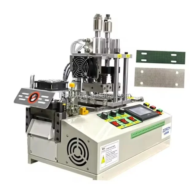 Automatic Belt Hole Punching Machine for Nylon Polyester PVC Leather Belts Adjustable Hole Distance Cutting Tool for Computer