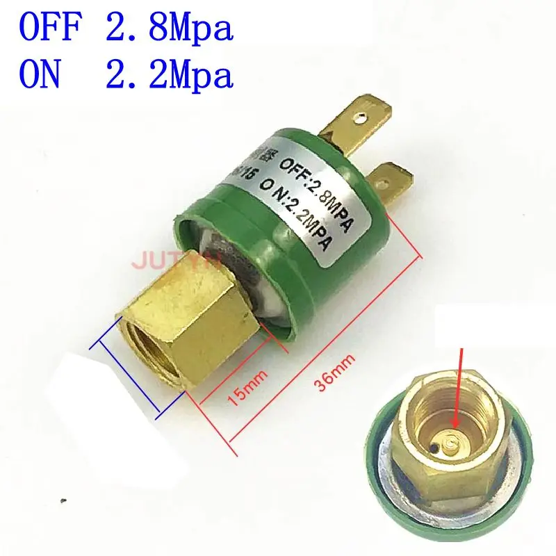 

With a thimble OFF 2.8Mpa ON 2.2Mpa Air Conditioner Refrigeration parts 2 Terminals/Wire Pressure Control Switch Protector swit