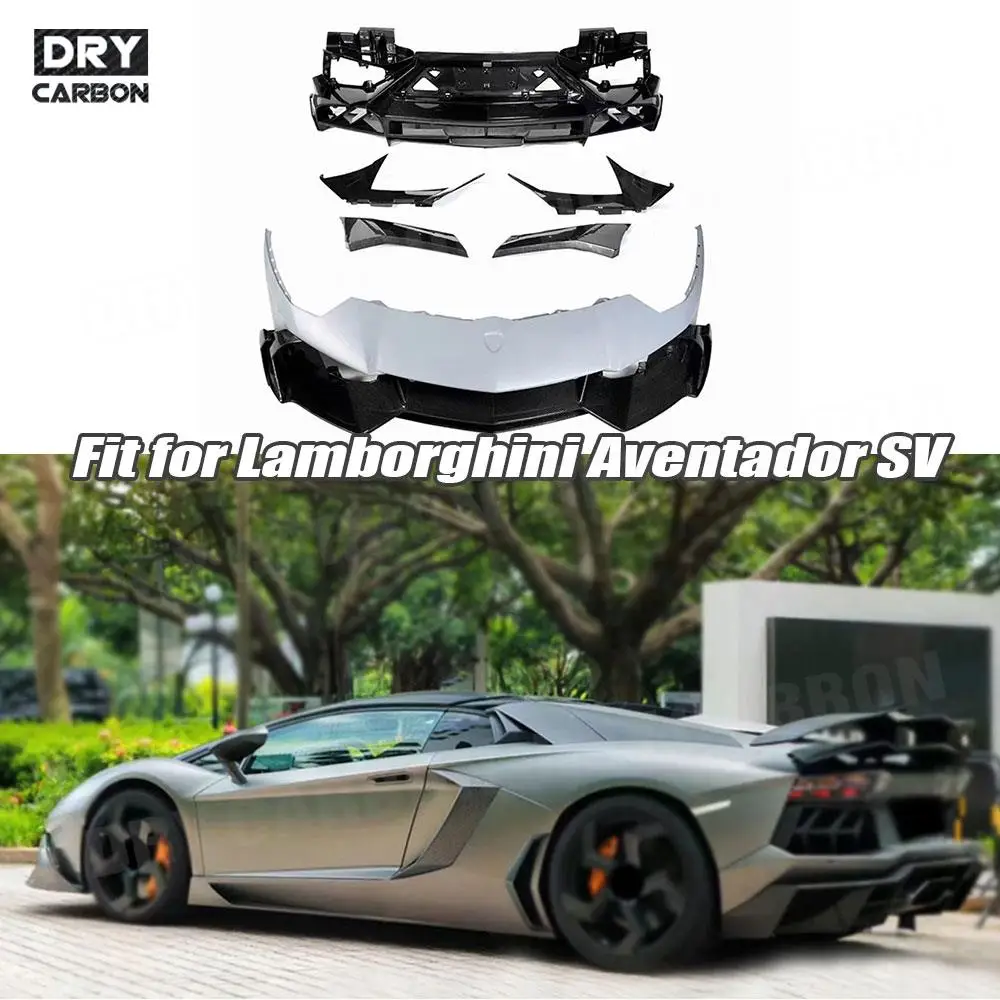 

Carbon Fiber Front Bumper Rear Diffuser Bumper Rear Spoiler FRP Body Kits for Lamborghini Aventador LP700 LP720 to LP750 SV