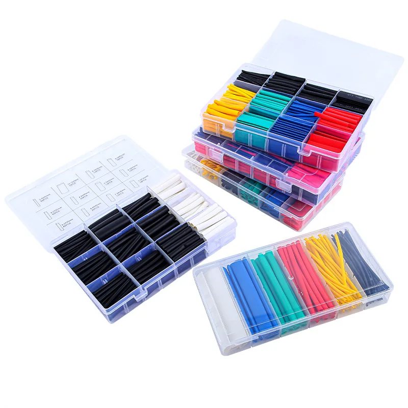 328/530Pcs Heat Shrink Tubing Kit EVA Material in 6 Colors 11 Sizes - Ideal for Electrical Insulation, Repairs, and Wire Conne