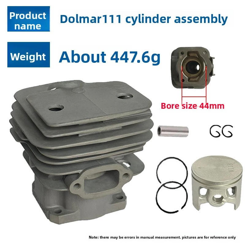 For Dolmar 111 Cylinder Assembly, Replacement for 115 PS-52 DCS520 DCS5200 DM111, Heavy Duty Chainsaw Spare Repair Parts