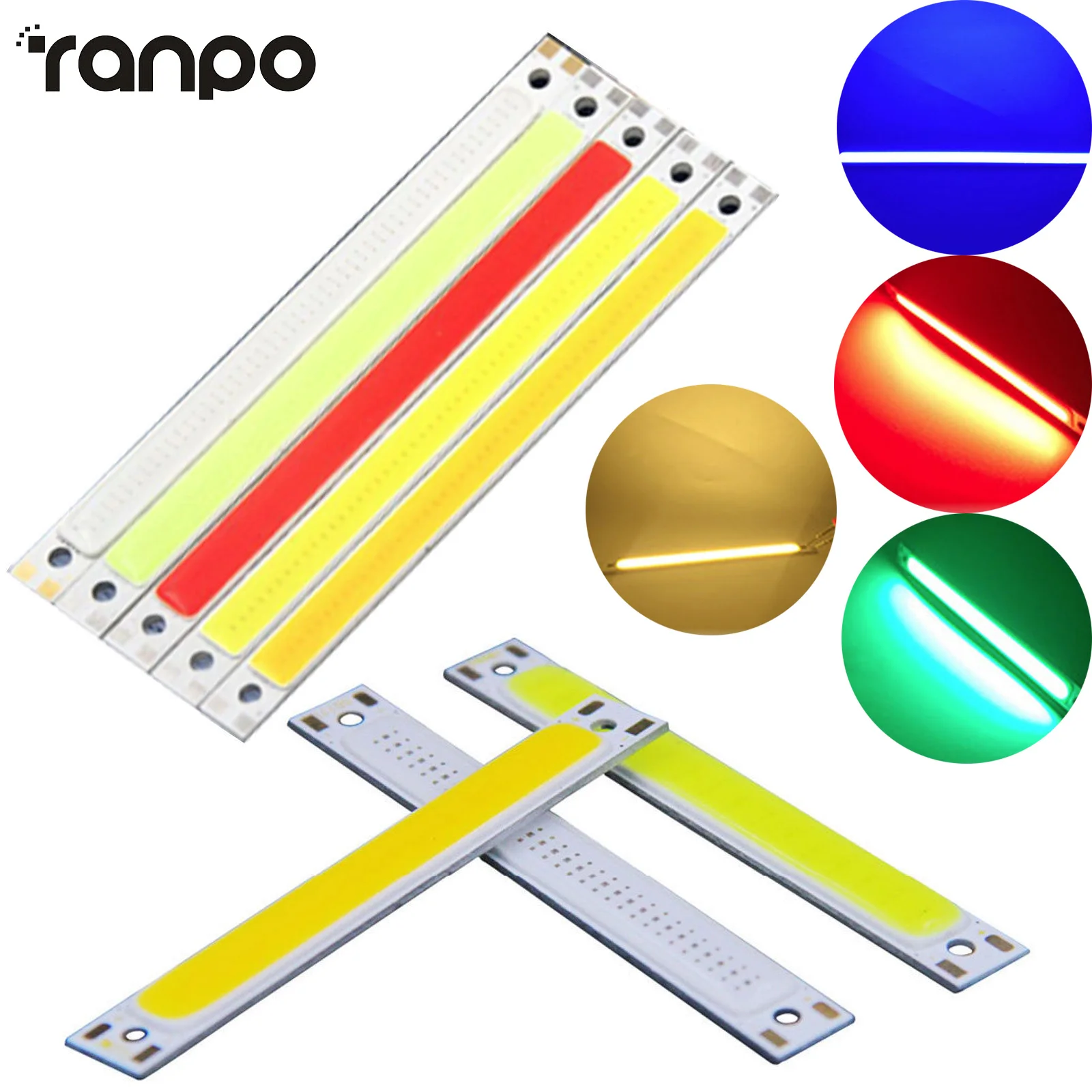 Осветительная панель для автомобиля, 12 В, 10 Вт, 5 цветов, 120x9 мм