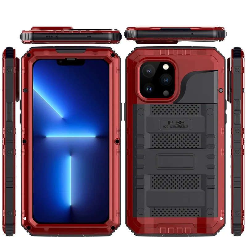 IP68 Echt Waterdicht Armor Telefoonhoesje voor iPhone 14 13 12 11 Pro Max XR X XS Max 6 6S 7 8 Plus Zwemmen Duiken Outdoor Sport Cover