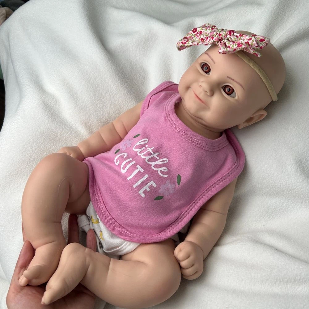 Chubby 20Inch Realistic Full Soild Silicone Reborn Baby Girl Lifelike Details 3D Skin Waterproof Doll For Artist Collector Toy