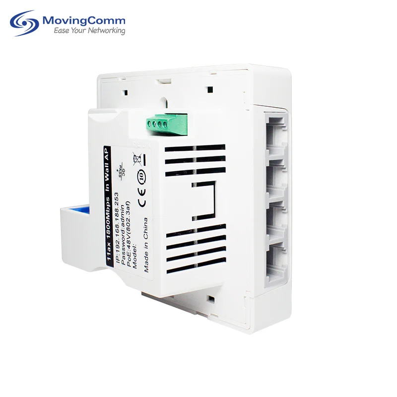 Mt7621 1800Mbps 11ax Wifi6 ثنائي النطاق في تطبيق لاسلكي على الحائط مع 1 Wan 4 Lan منافذ جيجابت جدار جبل نقطة وصول لاسلكية واي فاي