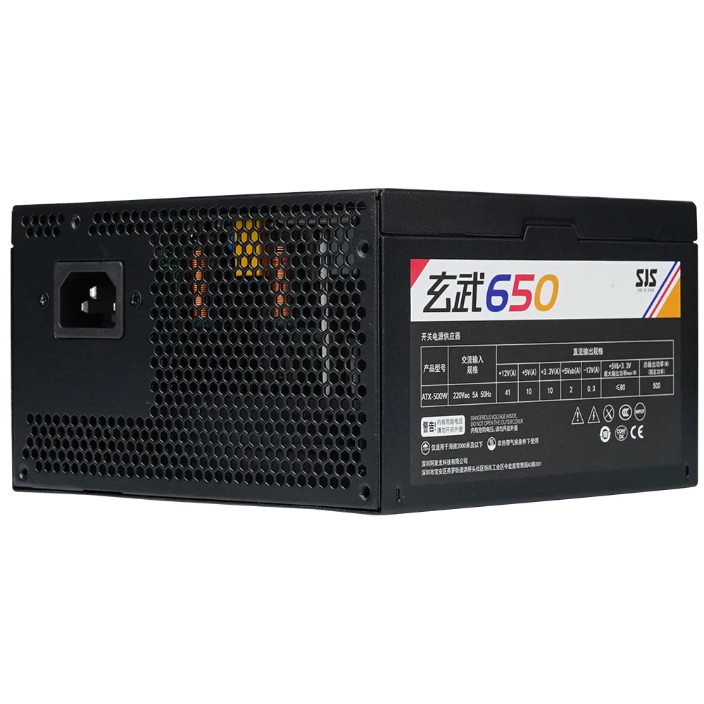 

Desktop Computer Power Supply Diy Gaming SEJISHI fonte 500W PC PSU Power Supply Unit Black Gaming Quiet 120mm Fan 24pin 12V ATX
