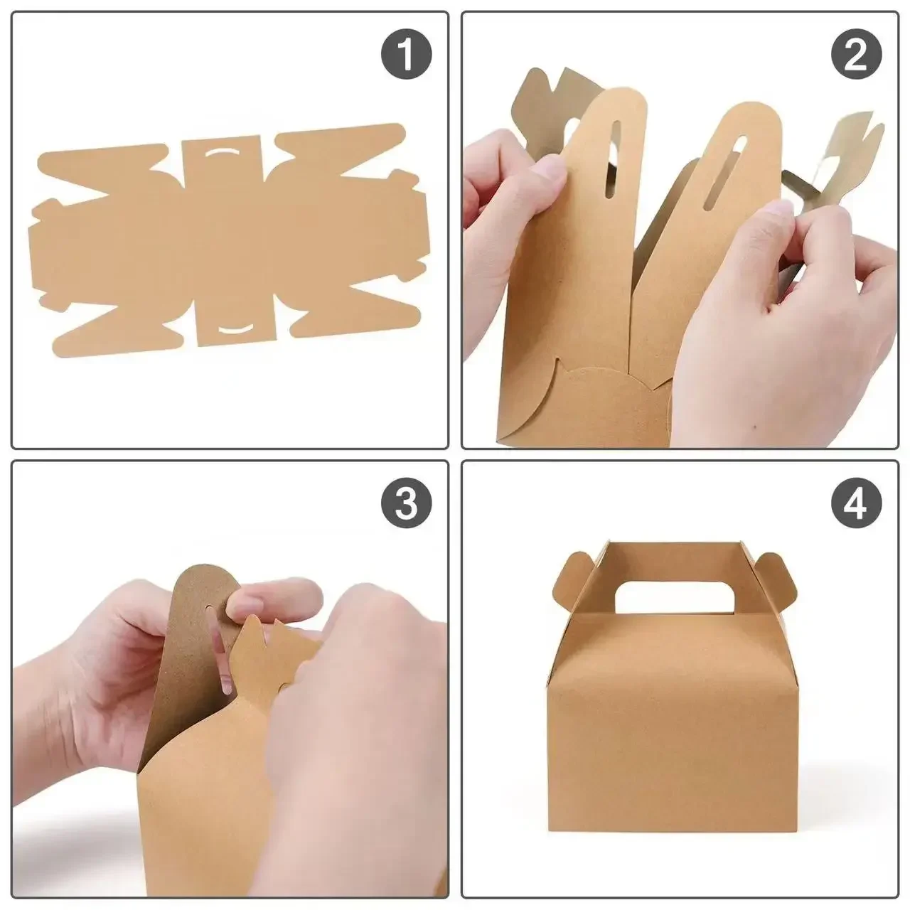 10/20pcs Kraft Paper Gift Box Containers for Wedding Birthday Packaging Party Favor Goodies Candy Treat Boxes