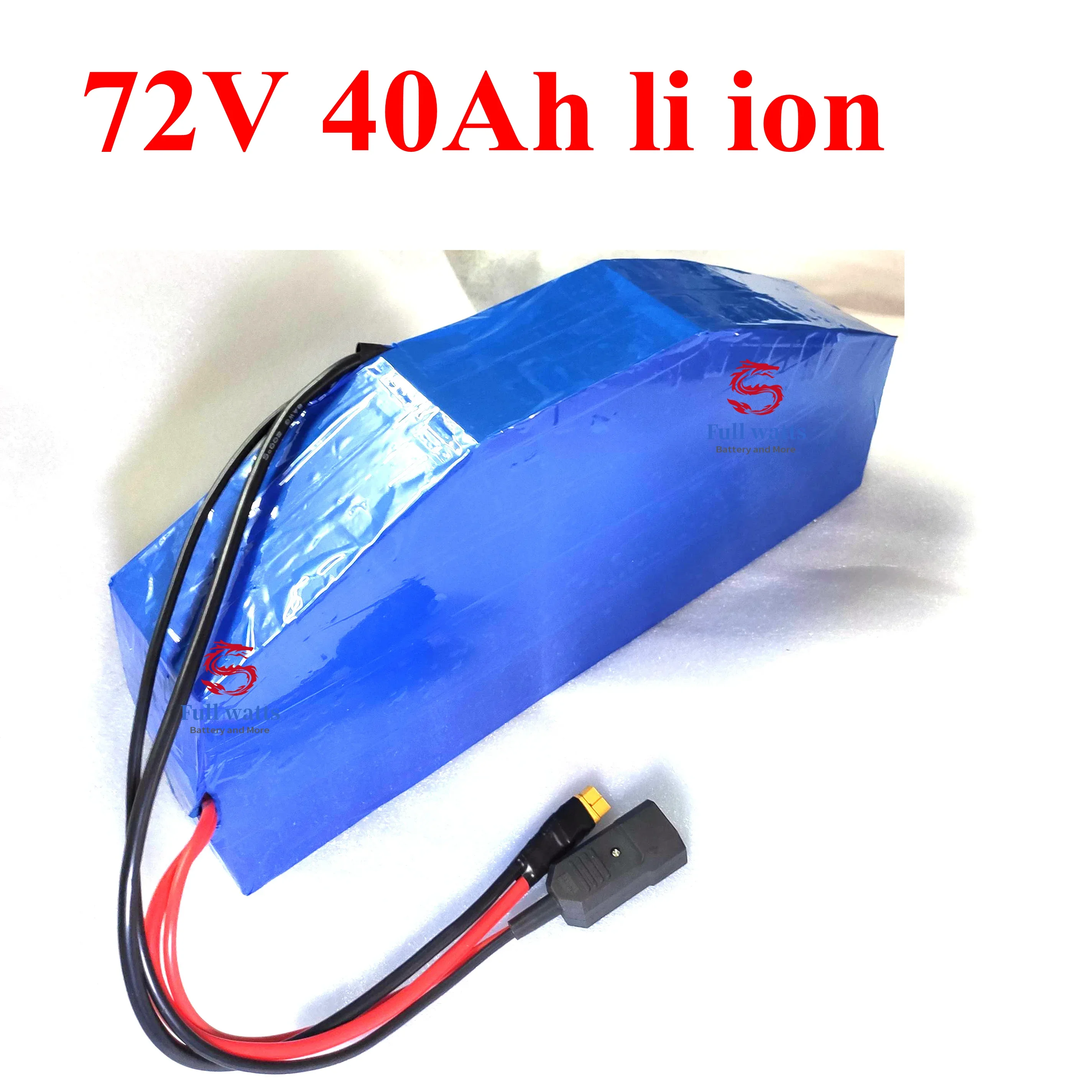 72v 40Ah lithium ion triangle battery BMS li ion for 5000w Mountain Bike scooter Motorcycle + 10A charger