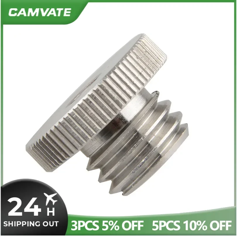 CAMVATE Standard Stainless Steel Screw Adapter With 1/4