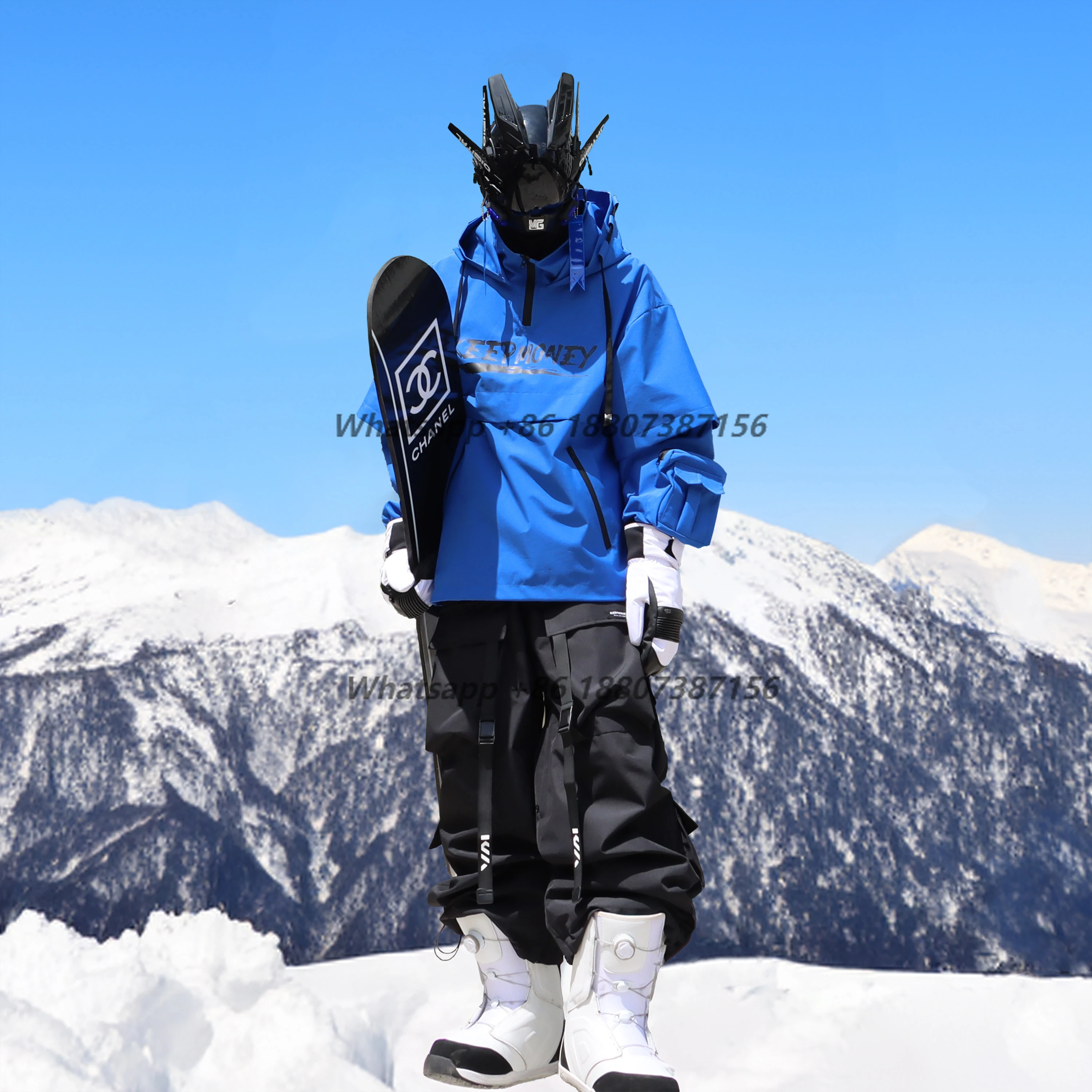 

Фиолетовый лыжный костюм для мужчин и женщин: водонепроницаемый, утепленный, разноцветный, оверсайз комплект для сноуборда (куртка и брюки) для активного отдыха