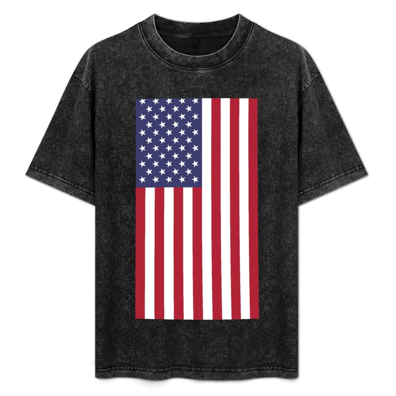 

American Flag (Vertical) T-Shirt Big and Tall Gym T-Shirt